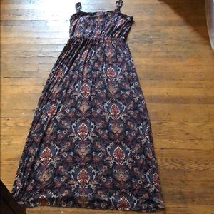 Paisley Print Maxi Dress - L
